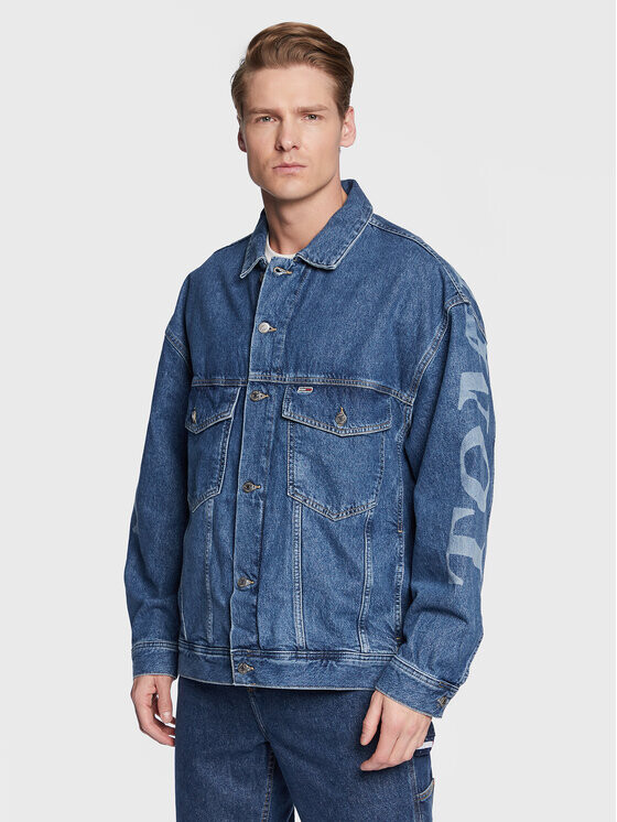 

Джинсовая куртка оверсайз Tommy Jeans, синий