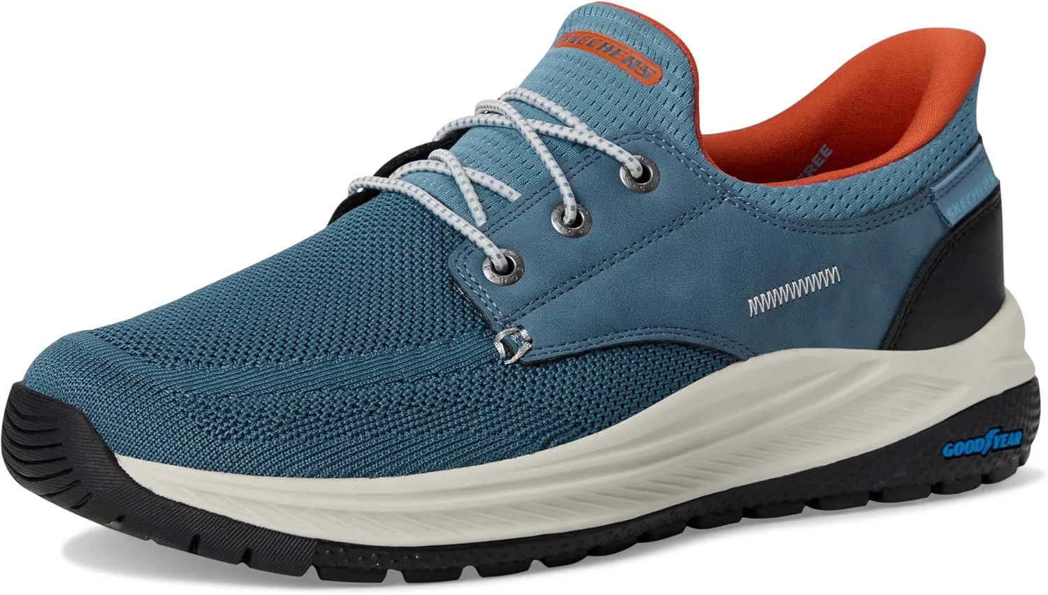 Мужские слипоны Skechers USA Meroe - Alden Bungee Lace Slip-Ins, синий — фото 2