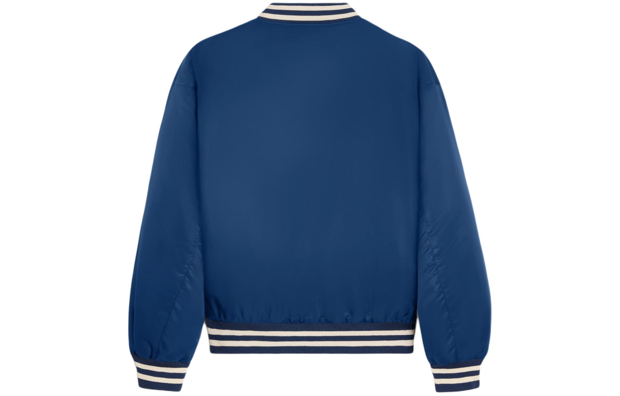 CELINE Свободная куртка Тедди из нейлона, Marine Blue — фото 4