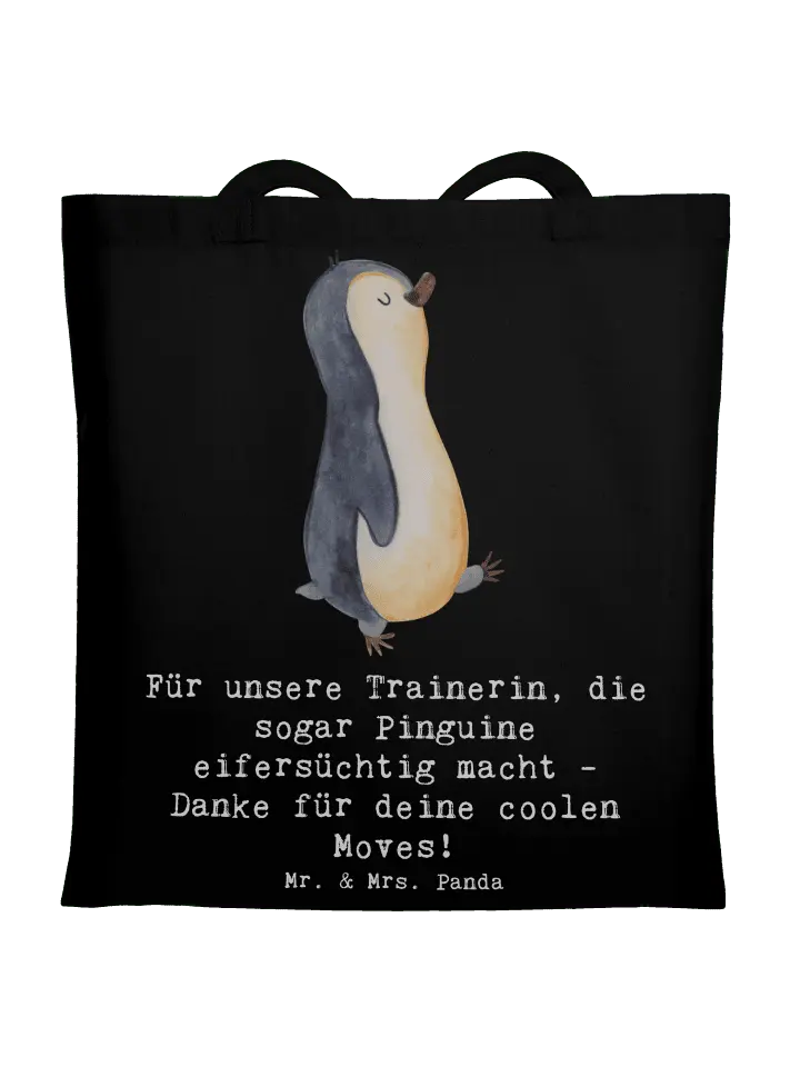 

Сумка для переноски Mr & Mrs Panda Eiskunstlauf Trainerin, черный