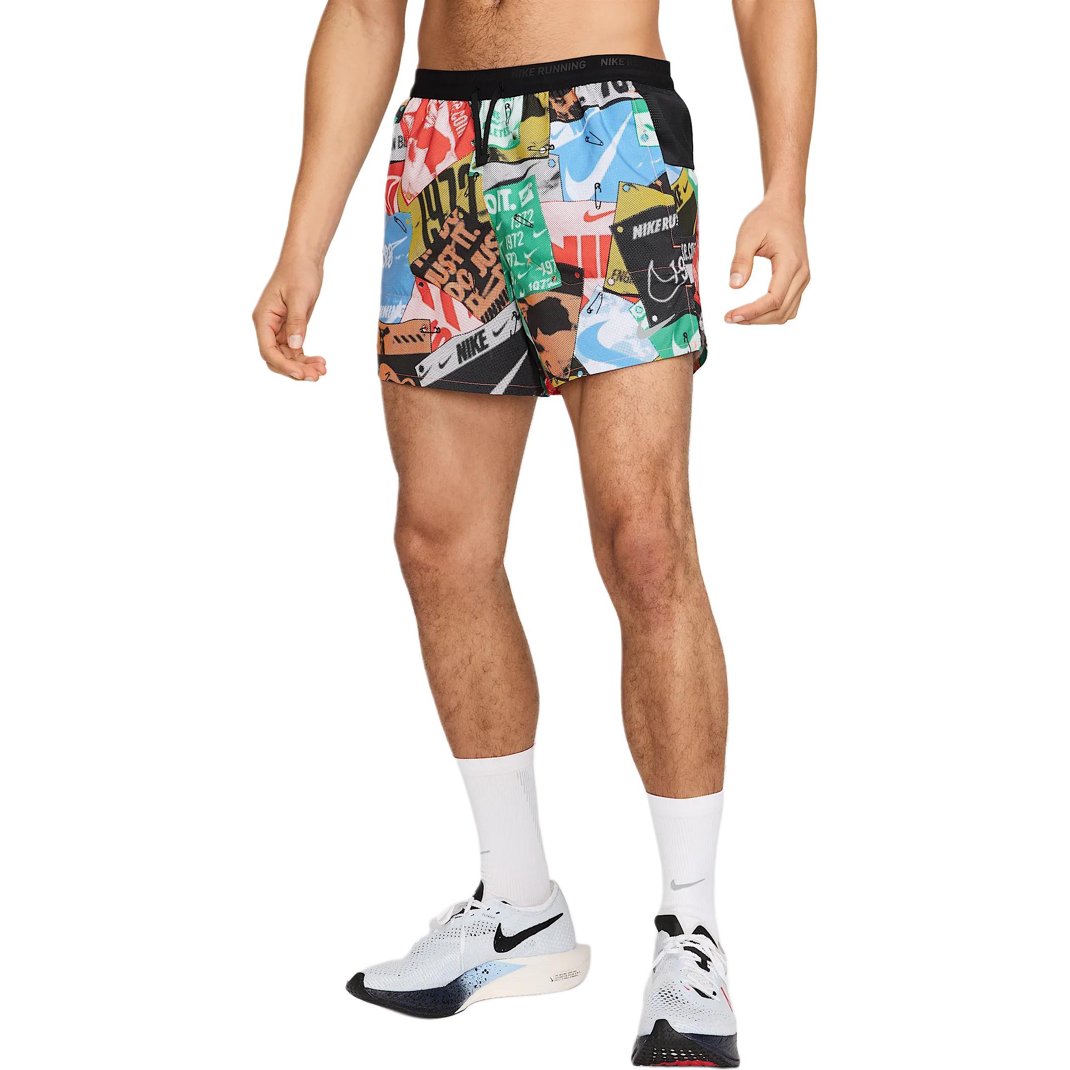 

Мужские беговые шорты stride run energy dri fit 5' с подкладкой Nike, оранжевый/черный