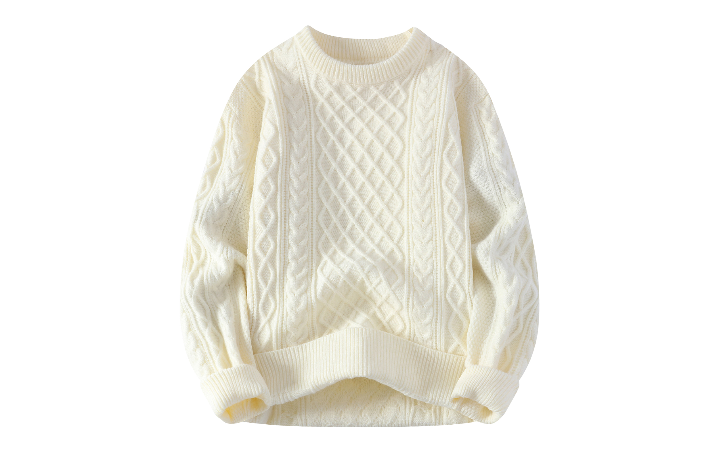 

Трикотажный свитер Unisex Crew Neck Moderate VanCamel, белый