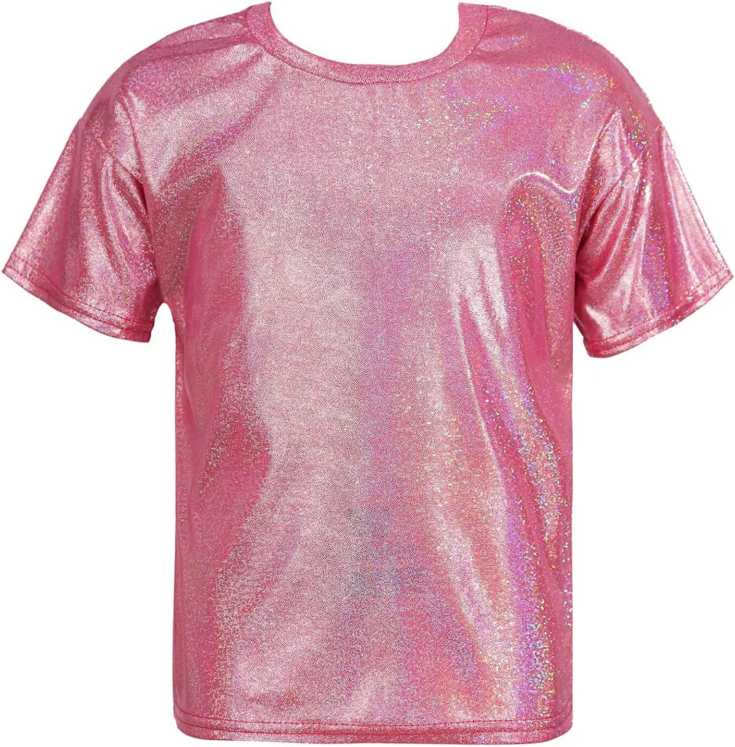 Детская футболка для танцев Hip Hop Metallic Miaeowve, Rose Red — фото 3
