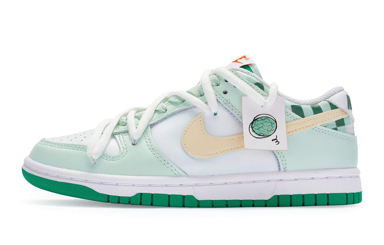 

Кроссовки Nike Dunk Skateboard Shoes Women's Low-Top White/Green