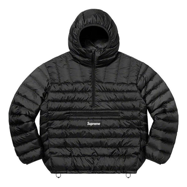 

Толстовка mirco down half zip hooded pullover 'black white' Supreme, черный