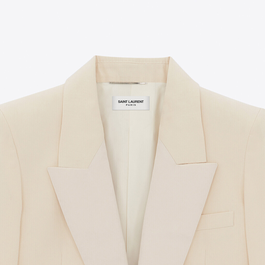 Деловой костюм мужской молочно-белый Saint Laurent, белый — фото 3