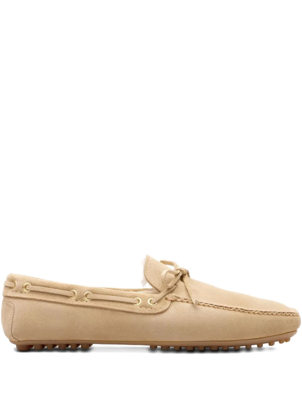 

Лоферы из замши с бантом Car Shoe, коричневый