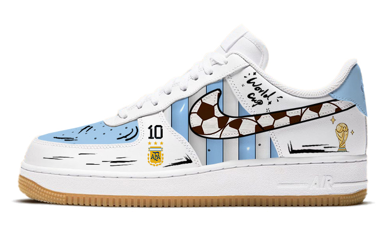 

Кроссовки Nike Air Force 1 скейтерские мужские низкие сине-белые, цвет White Blue