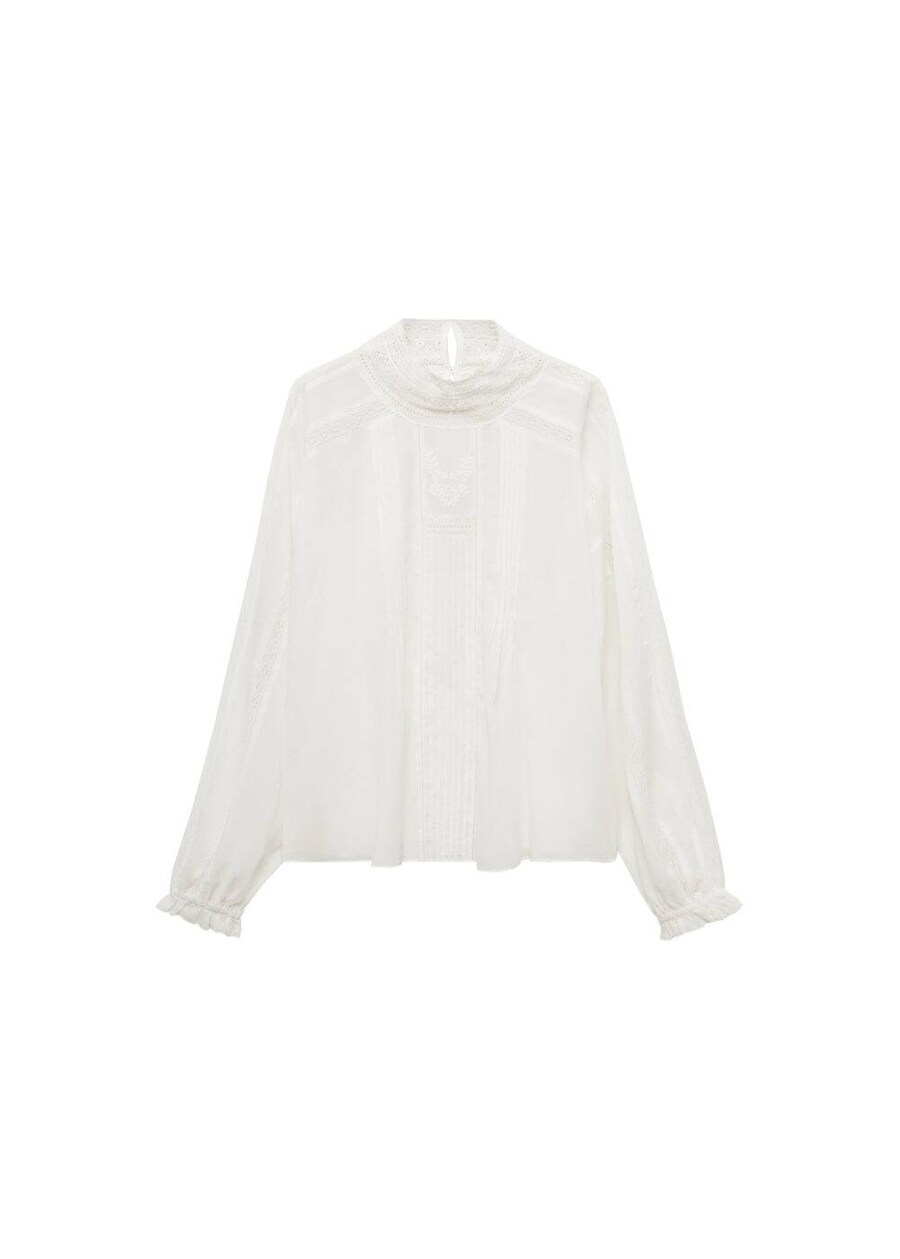 

Блузка MANGO Nabiu, цвет mottled white