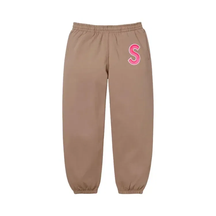 Спортивные штаны Supreme с логотипом S, коричневый