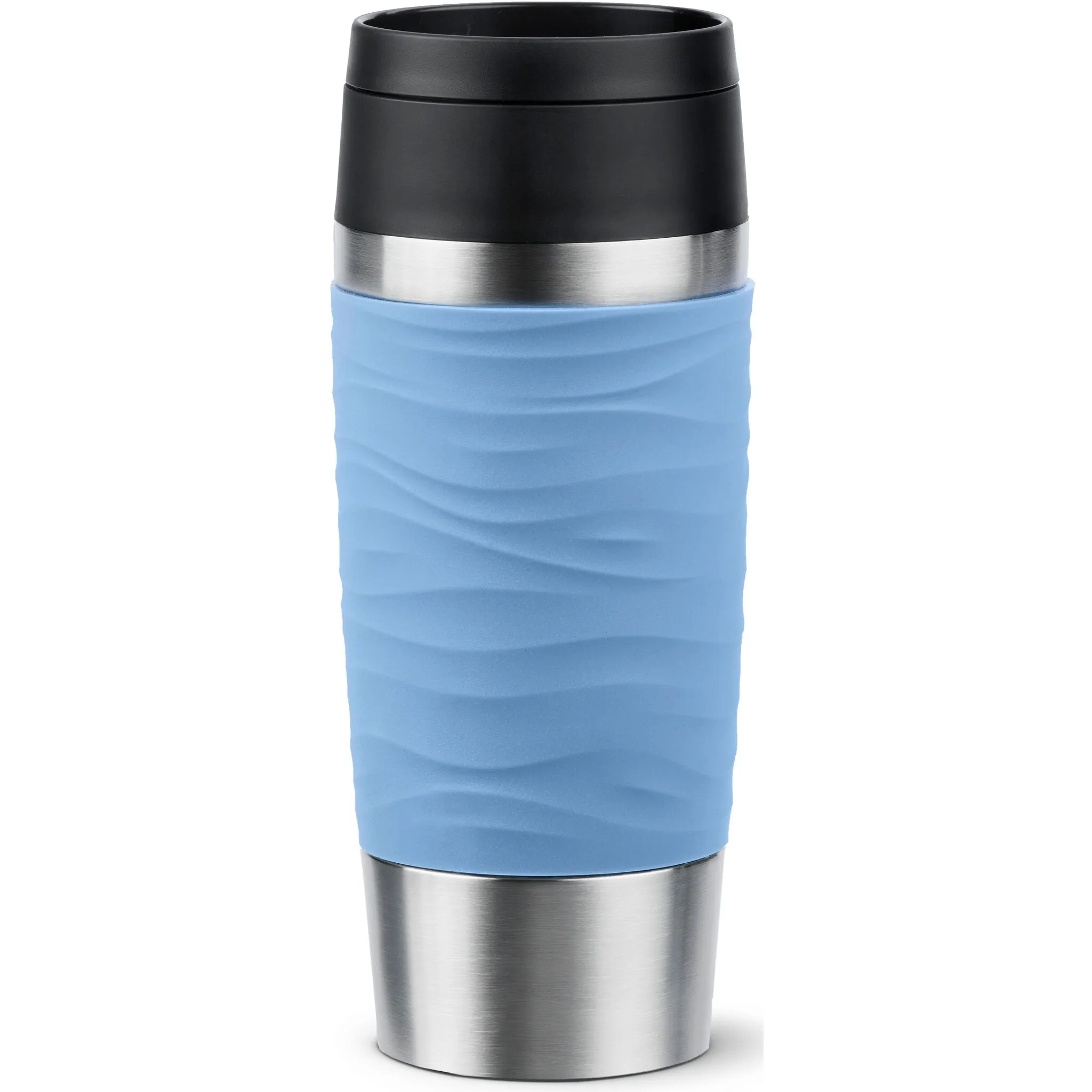 

Термокружка Emsa «Travel Mug Classic Wave», горячая в течение 6 часов, холодная в течение 12 часов, 100% герметичность, можно мыть в посудомоечной машине, отверстие для питья на 360°, цвет Pastell-Blau