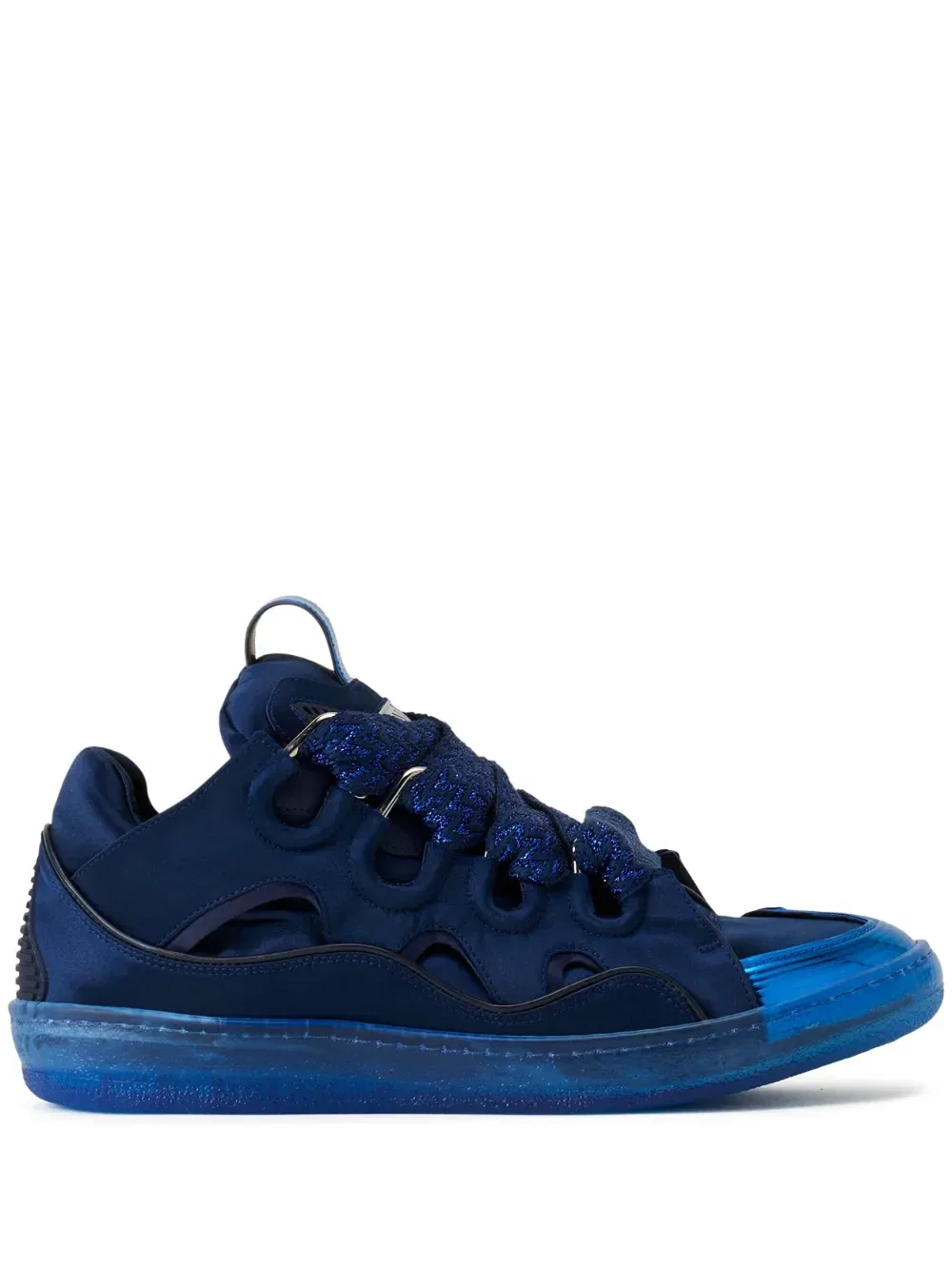 Кроссовки с эффектом металлик Lanvin, синий