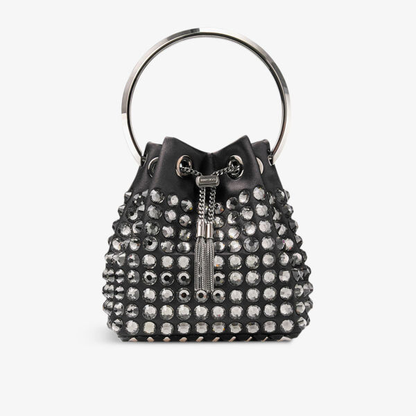 

Сумка-Клатч Bon bon из атласа с заклепками Jimmy Choo, черный