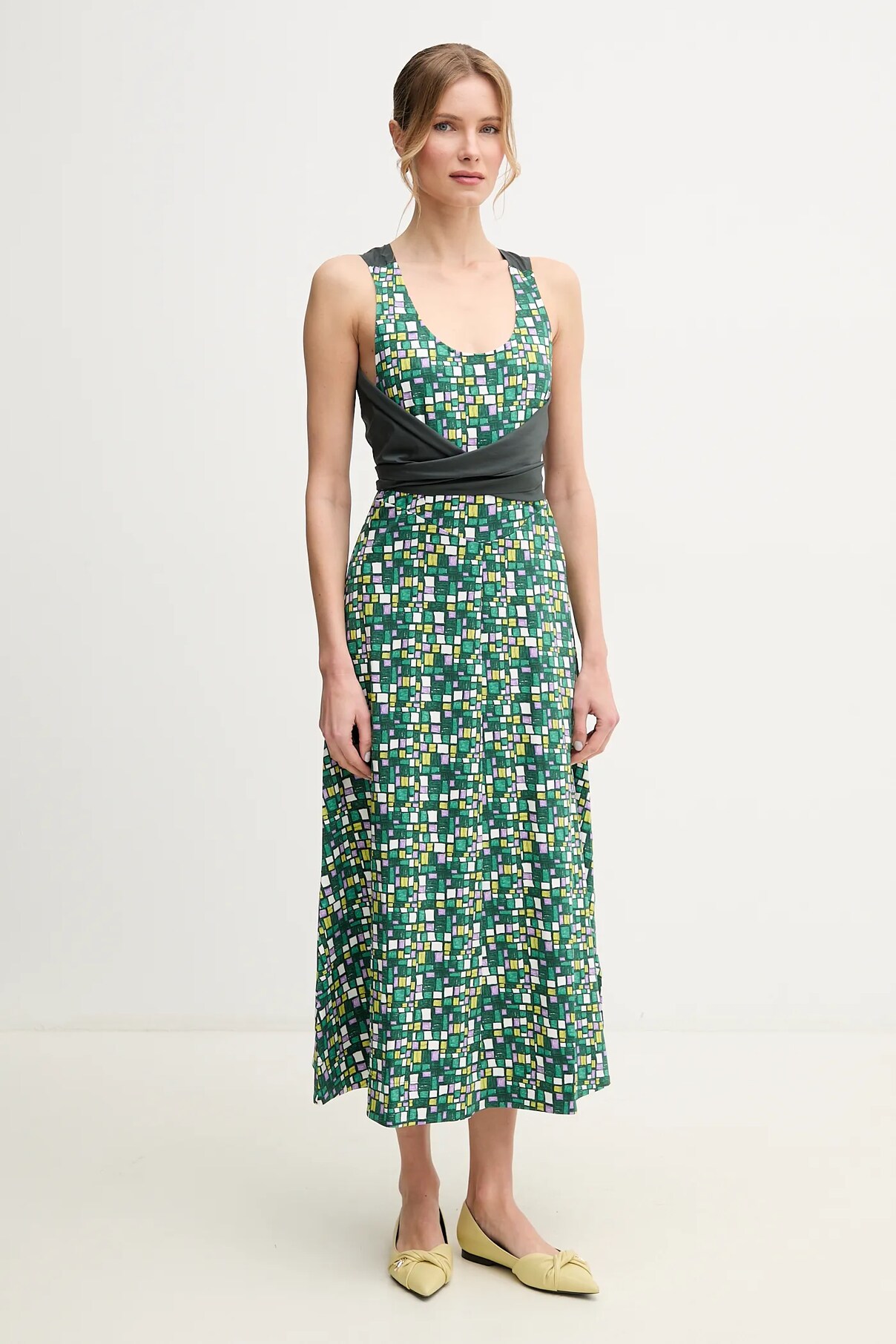 

Платье из хлопка Weekend Max Mara, зеленый