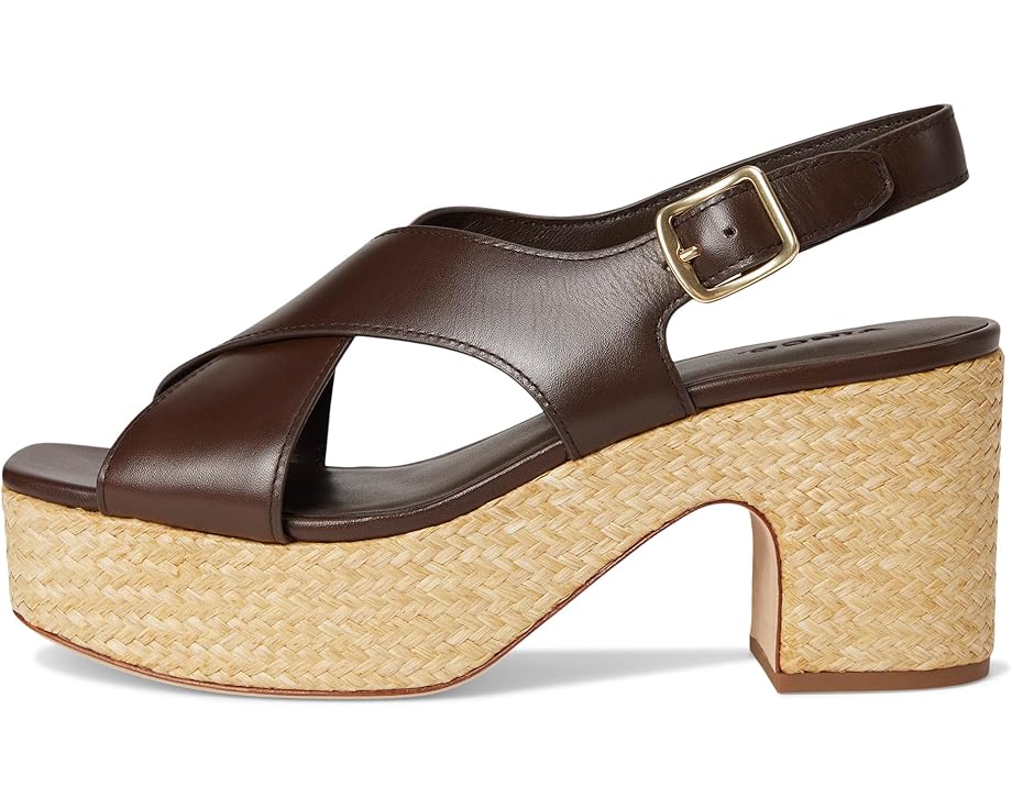 Туфли Vince Clementina Strappy Sandals, цвет Cacao Brown Leather — фото 4