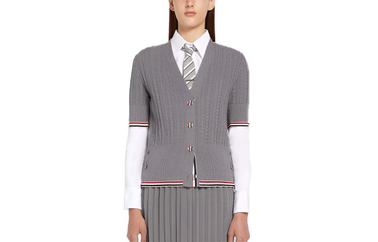 

THOM BROWNE Осень-зима 21 Джемпер женский светло-серый