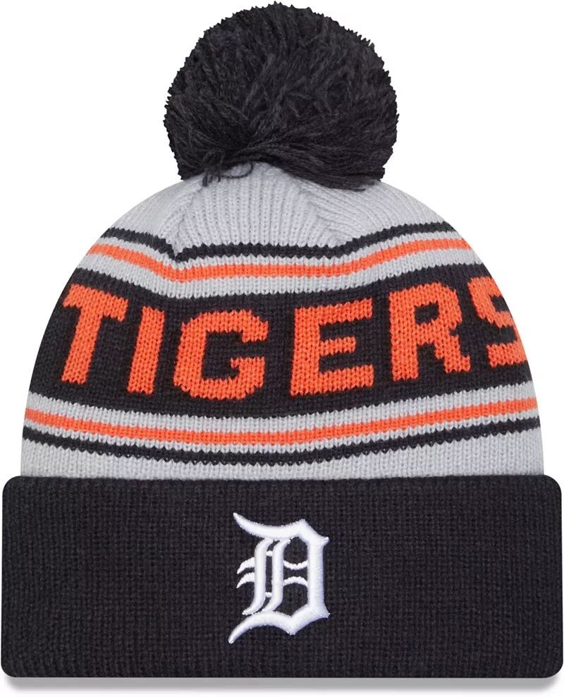 

Темно-синяя вязаная шапка с помпоном New Era для взрослых Detroit Tigers