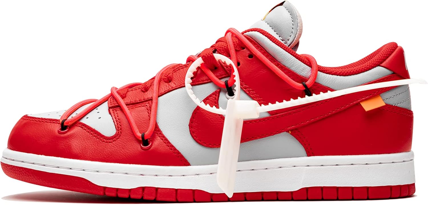 

Красные и белые кроссовки Nike x Off-White Dunk Low
