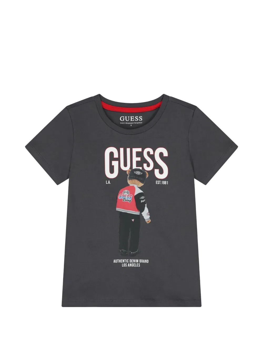 Футболка с графическим принтом Guess Kids, серый