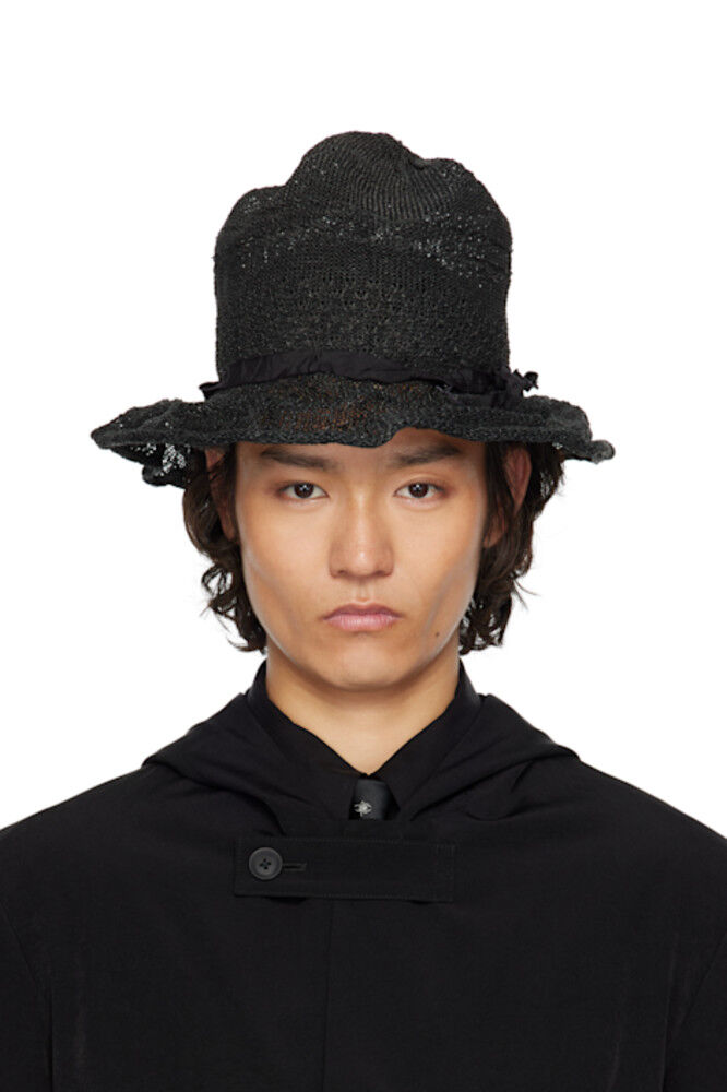 

Черная бумажная горная шляпа PE YOHJI YAMAMOTO
