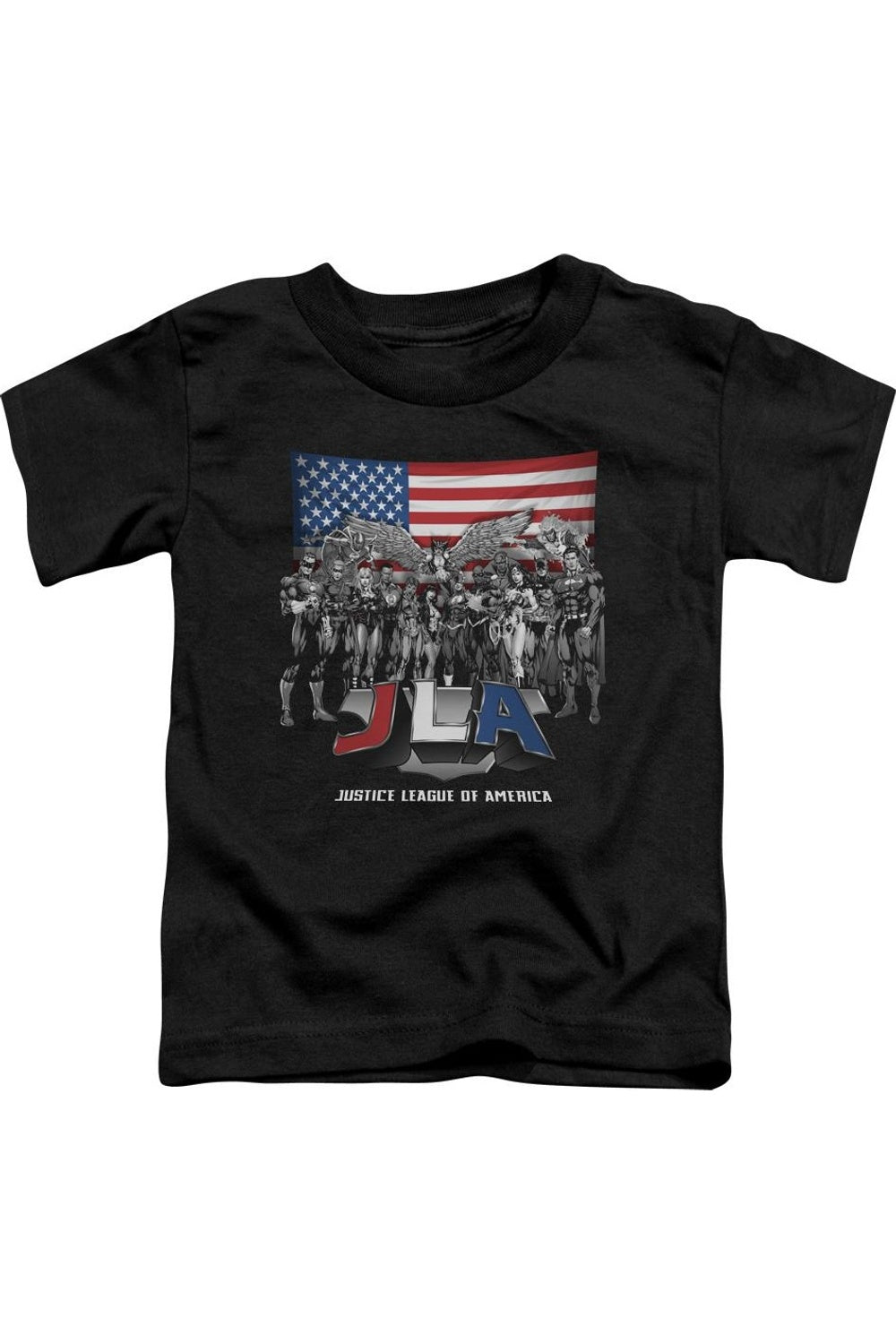 

Футболка с коротким рукавом для малышей "Лига справедливости Америки" Gildan, черный