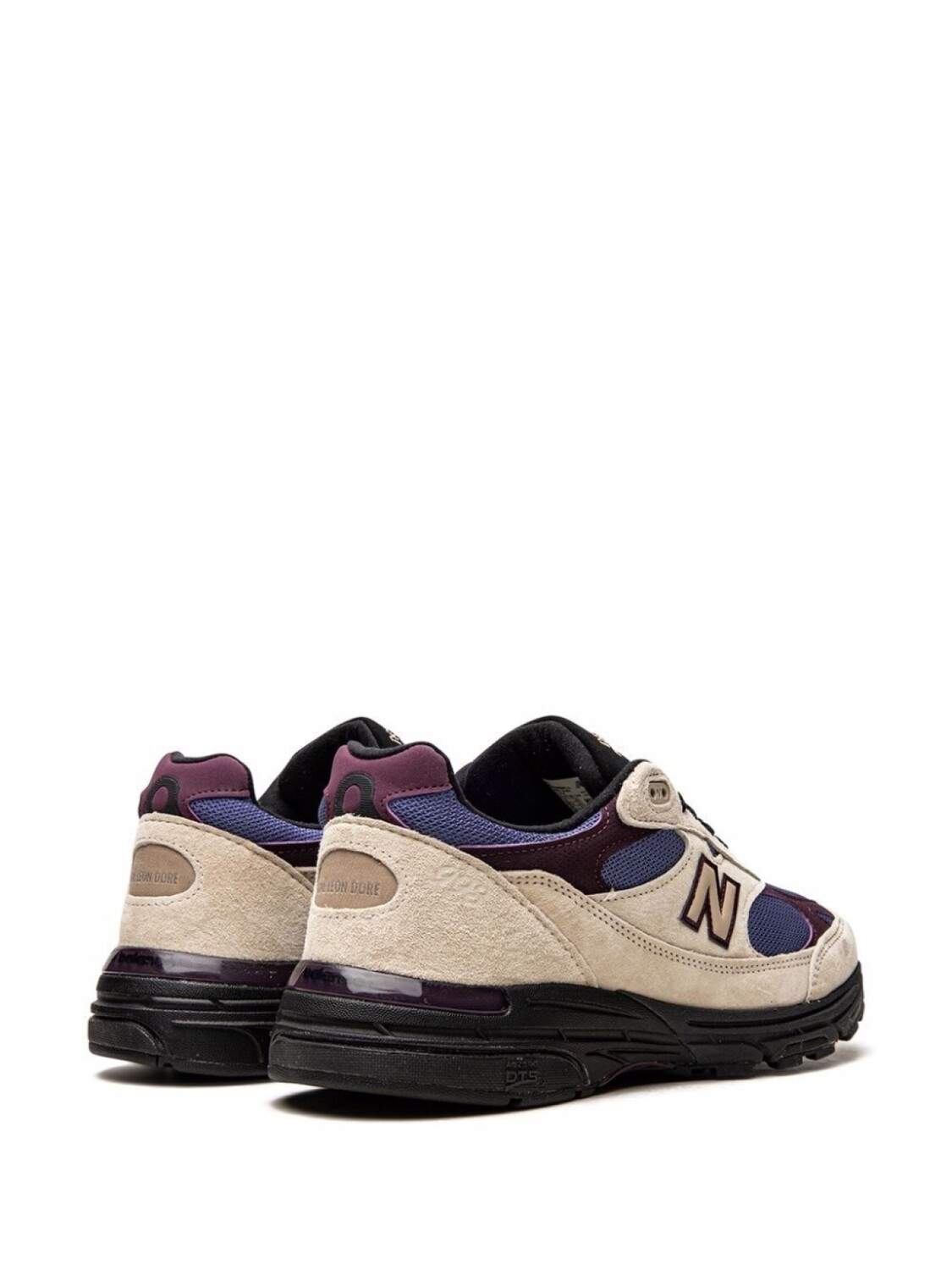 Кроссовки New Balance х Aimé Leon Dore 993 Taupe, бежевый/сиреневый/черный — фото 3