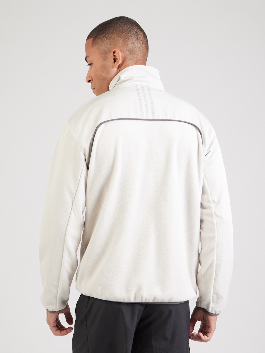Спортивная флисовая куртка ADIDAS ORIGINALS, слоновая кость — фото 4