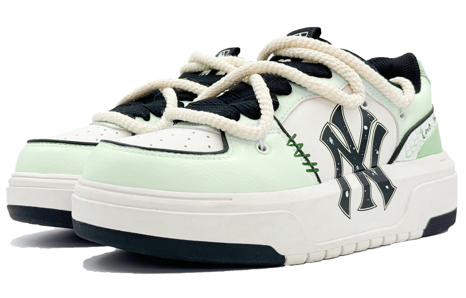 

Кроссовки MLB Chunky Liner Skateboarding Shoes Unisex Low-top Green, зеленый