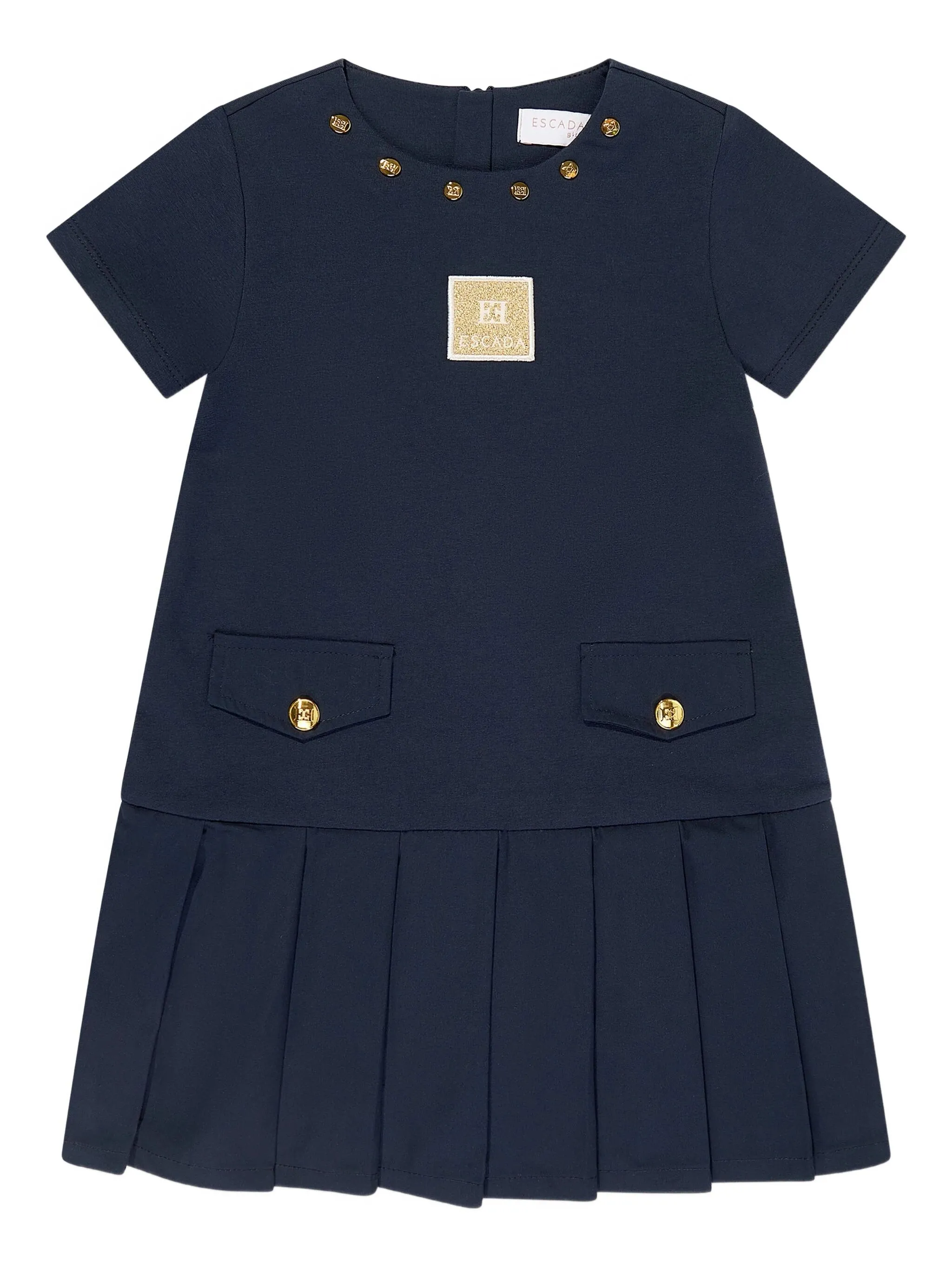 

Плиссированное платье Escada Kids, синий