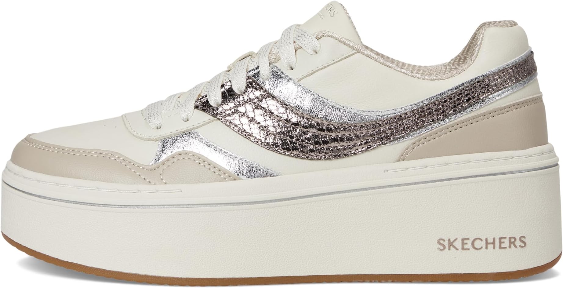 Кроссовки SKECHERS Paloma-Shimmer Takes All, Natural/Taupe — фото 4