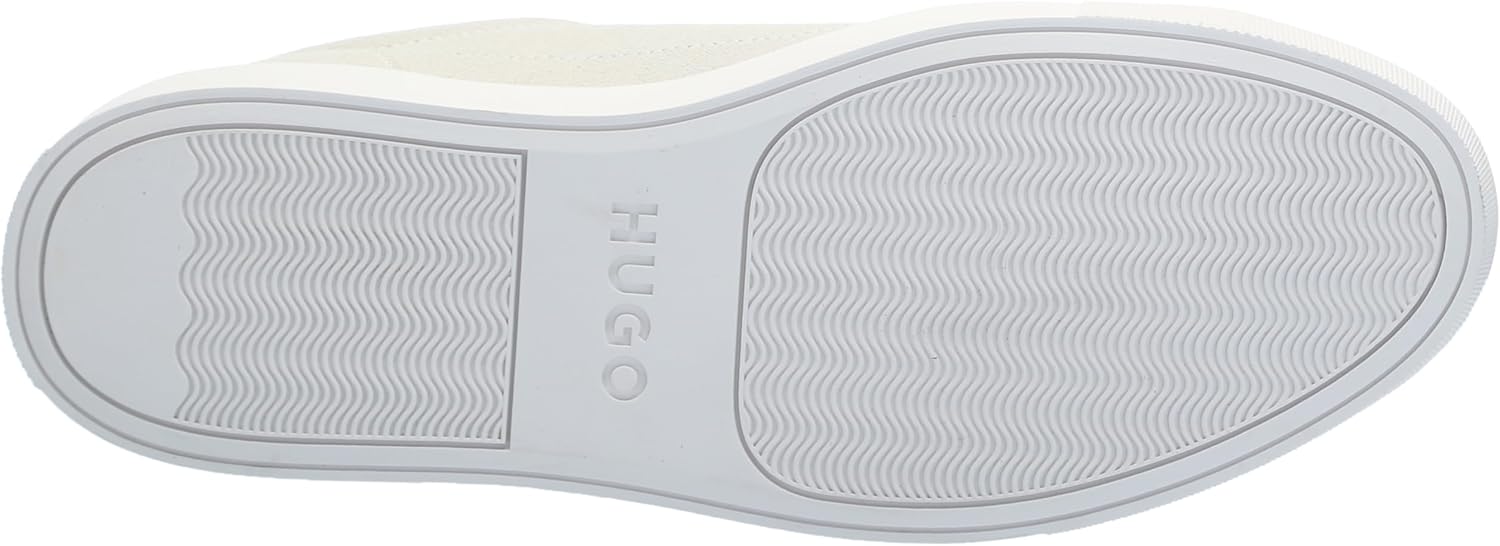 Кроссовки Hugo Mens Essential с замшевой подошвой Cupsole и низким верхом, Natural Oat — фото 4