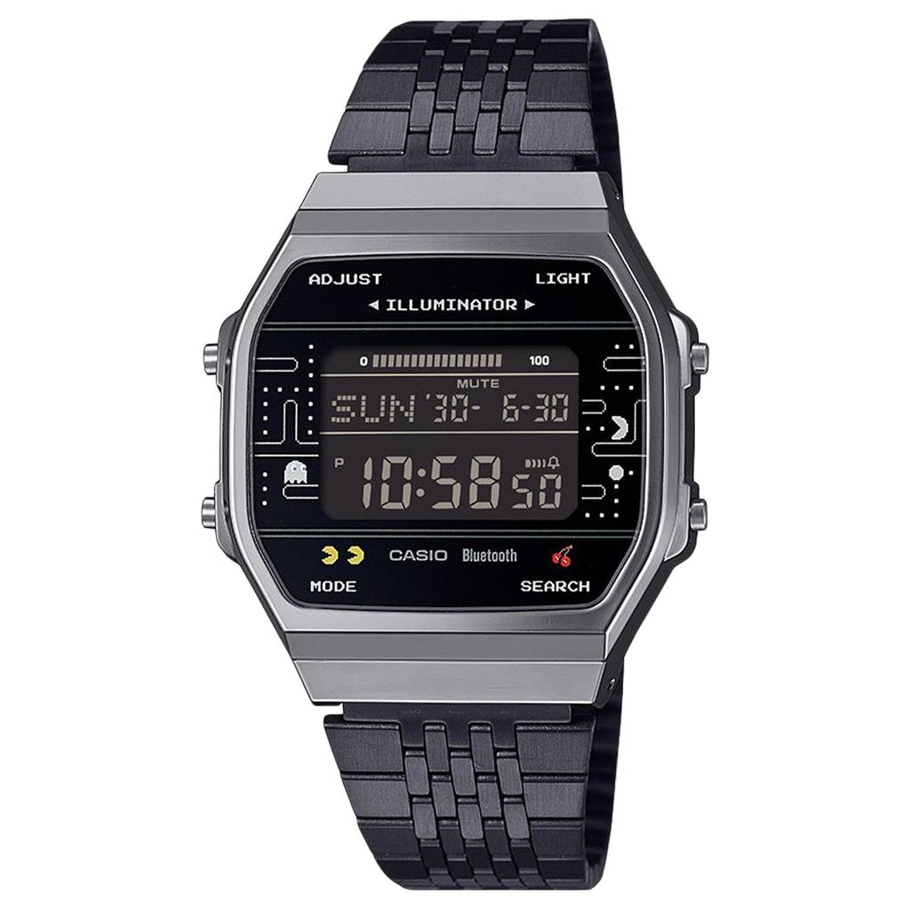 

CASIO Часы Quartz Movement Stainless Steel Strap Watch Unisex Black Dial, Black Dial