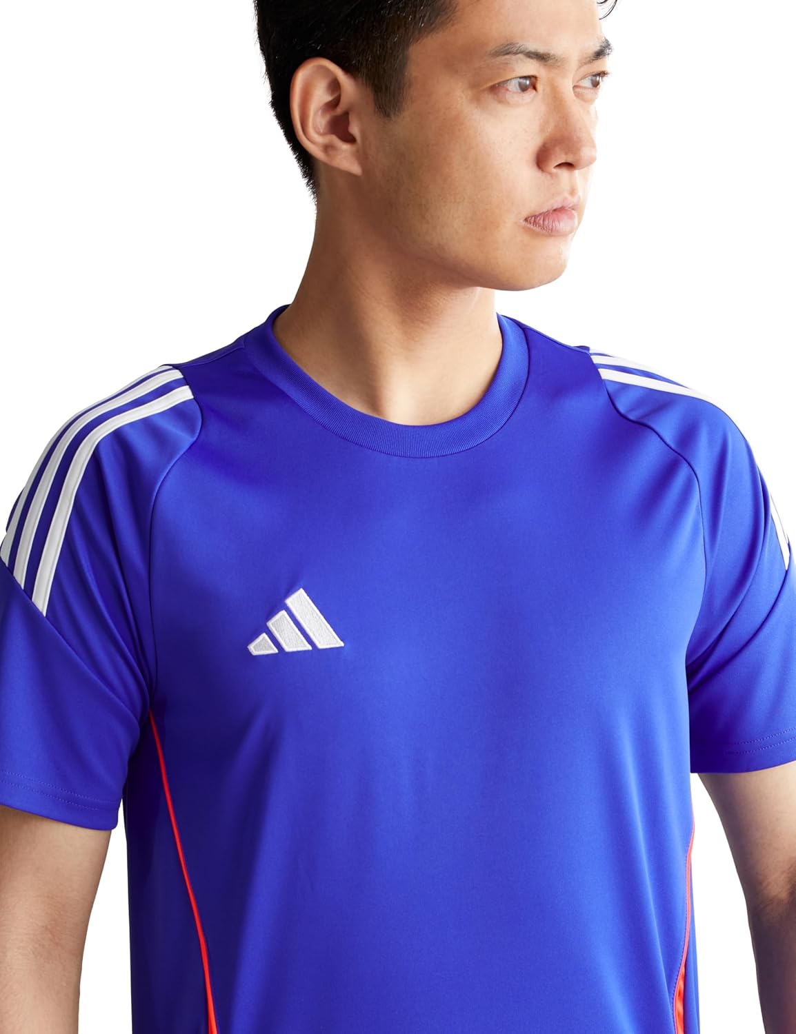Мужская футбольная футболка adidas TIRO 24 HEJ10 с коротким рукавом, белый/красный/синий — фото 4