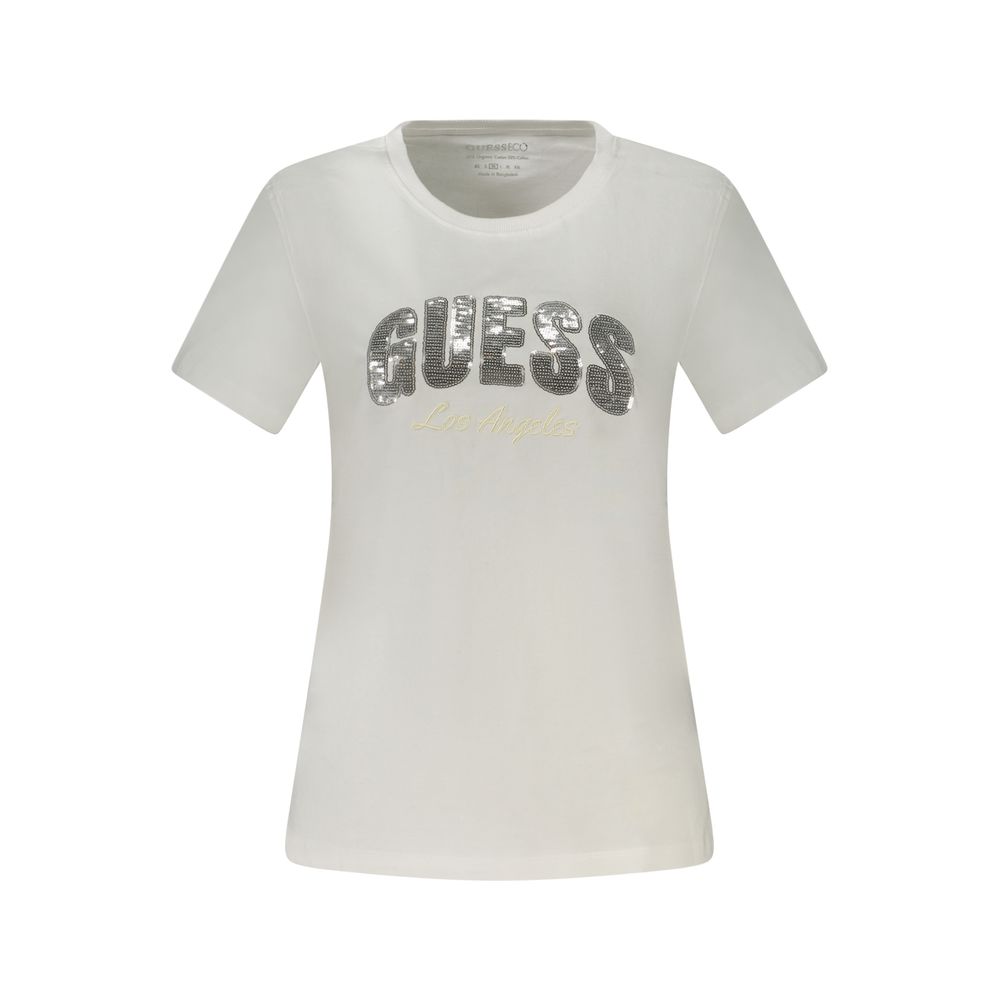 

Белые хлопковые топ и футболка Guess Shoes