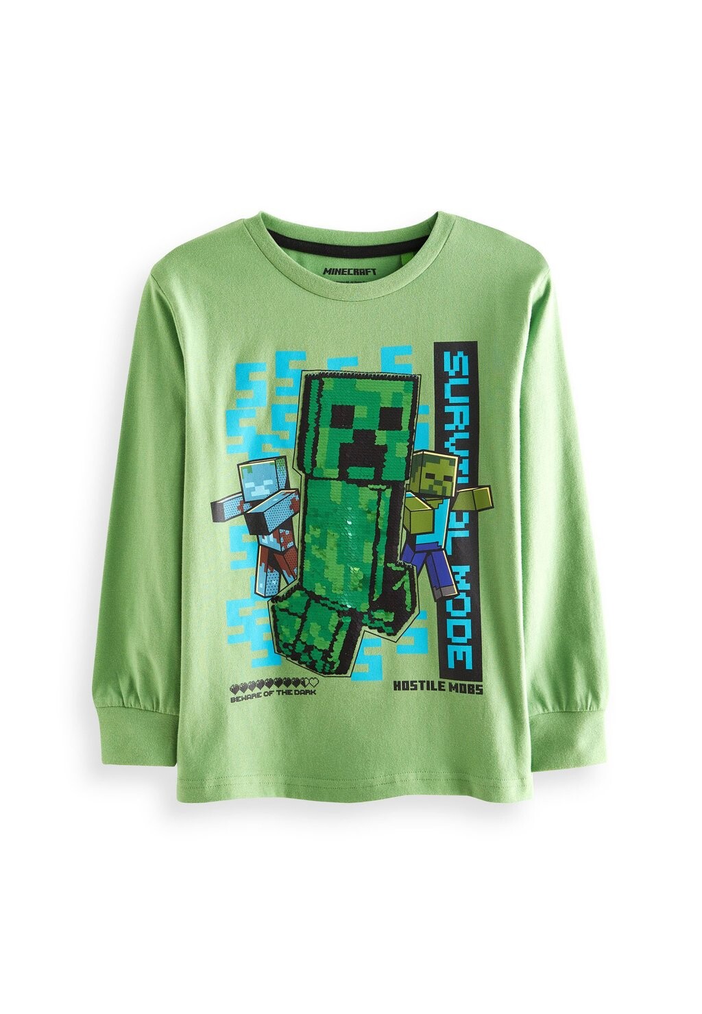 

Топ с длинными рукавами SEQUIN LICENSE Next, цвет green minecraft creeper