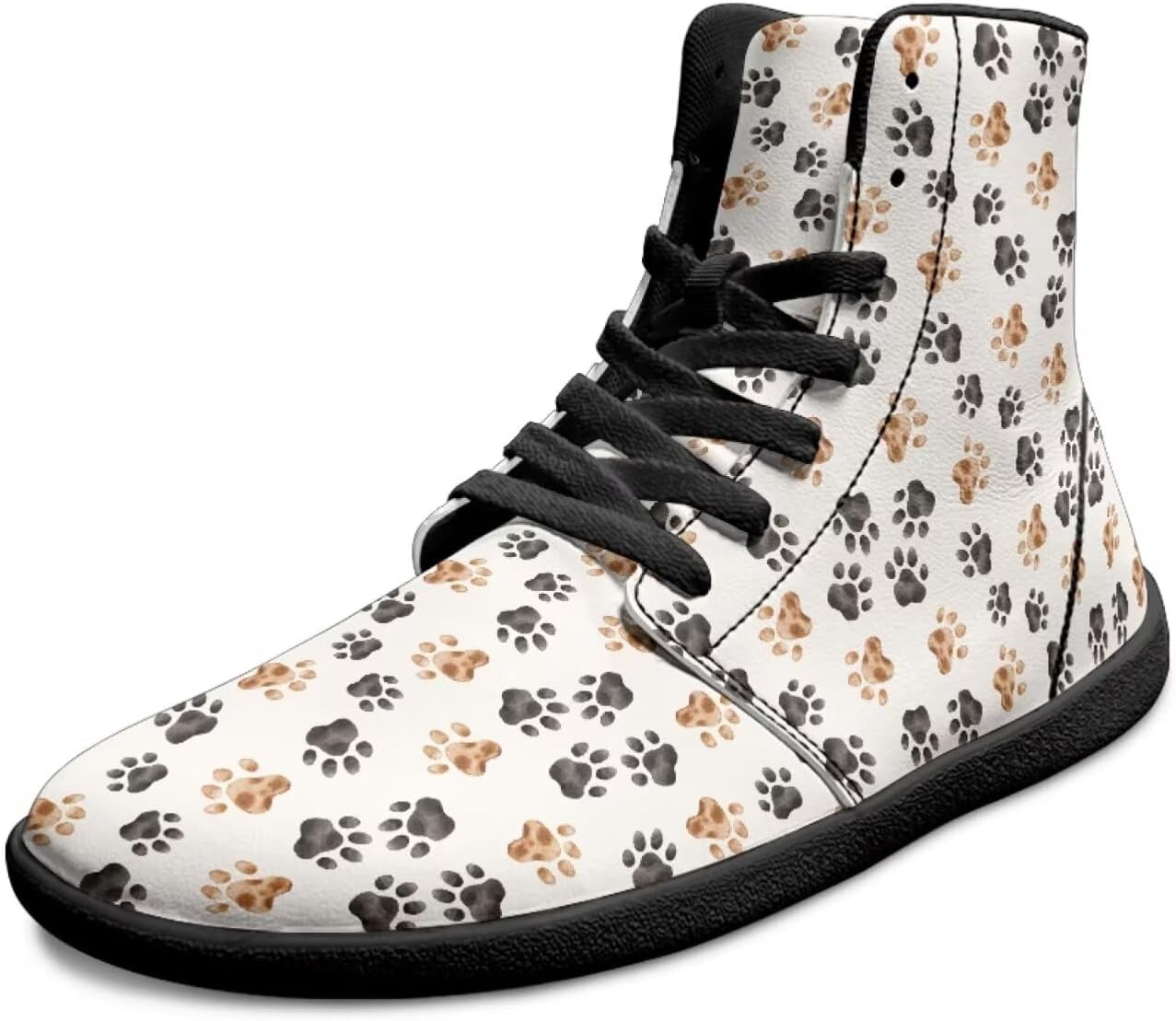 

Мужские широкие высокие кеды «босоного» типа, минималистичная подошва с нулевым перепадом, прогулочные кроссовки, повседневная обувь, кожаные мужские туфли из ПУ Chririnla, коричневый