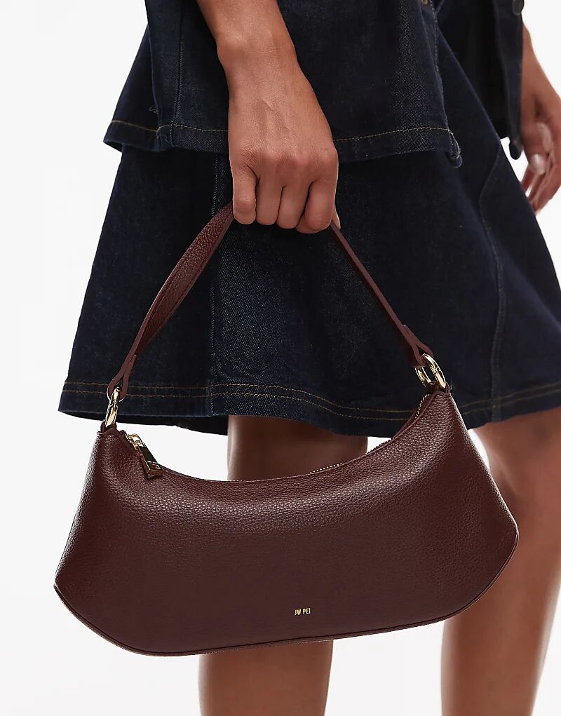

Сумка через плечо JW PEI Curved в бордовом цвете