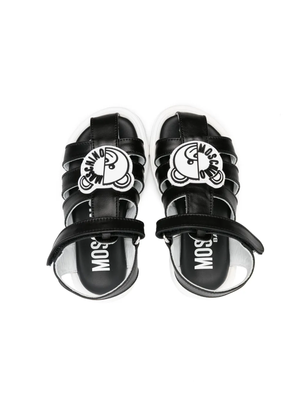 Сандалии с аппликацией Teddy Bear Moschino Kids, черный — фото 3