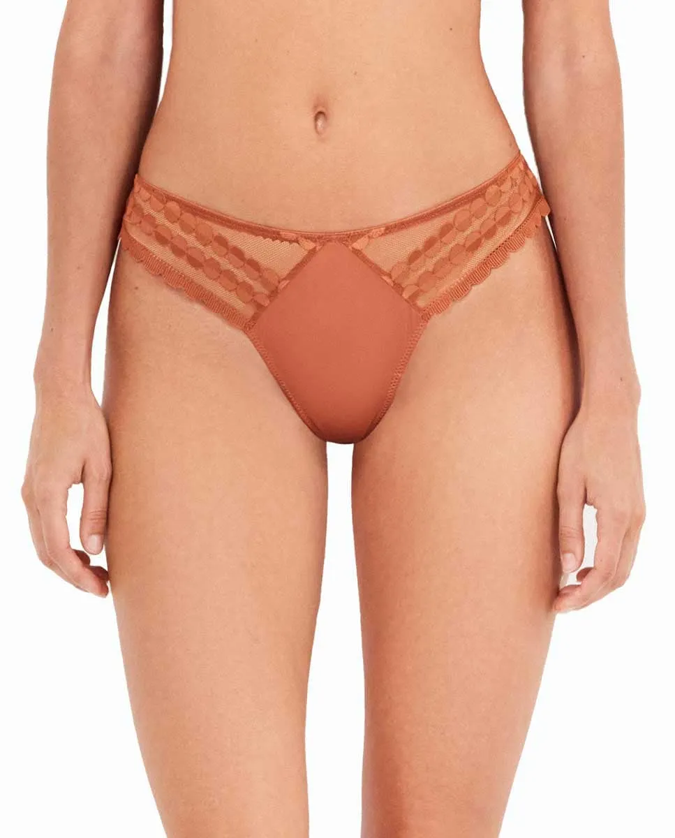 

Бразильские трусики из кружевного материала Gisela, коричневый