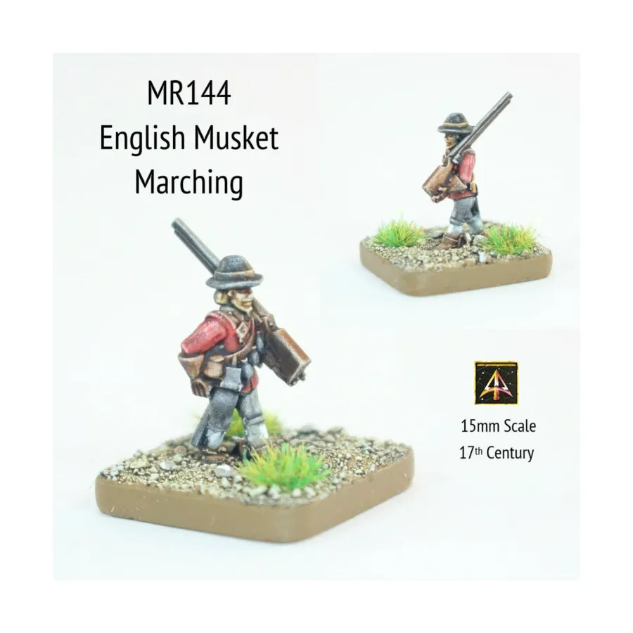 

Английский мушкет, марширующий в шляпе, Altuos Historical Miniatures - The 17th Century (15mm)