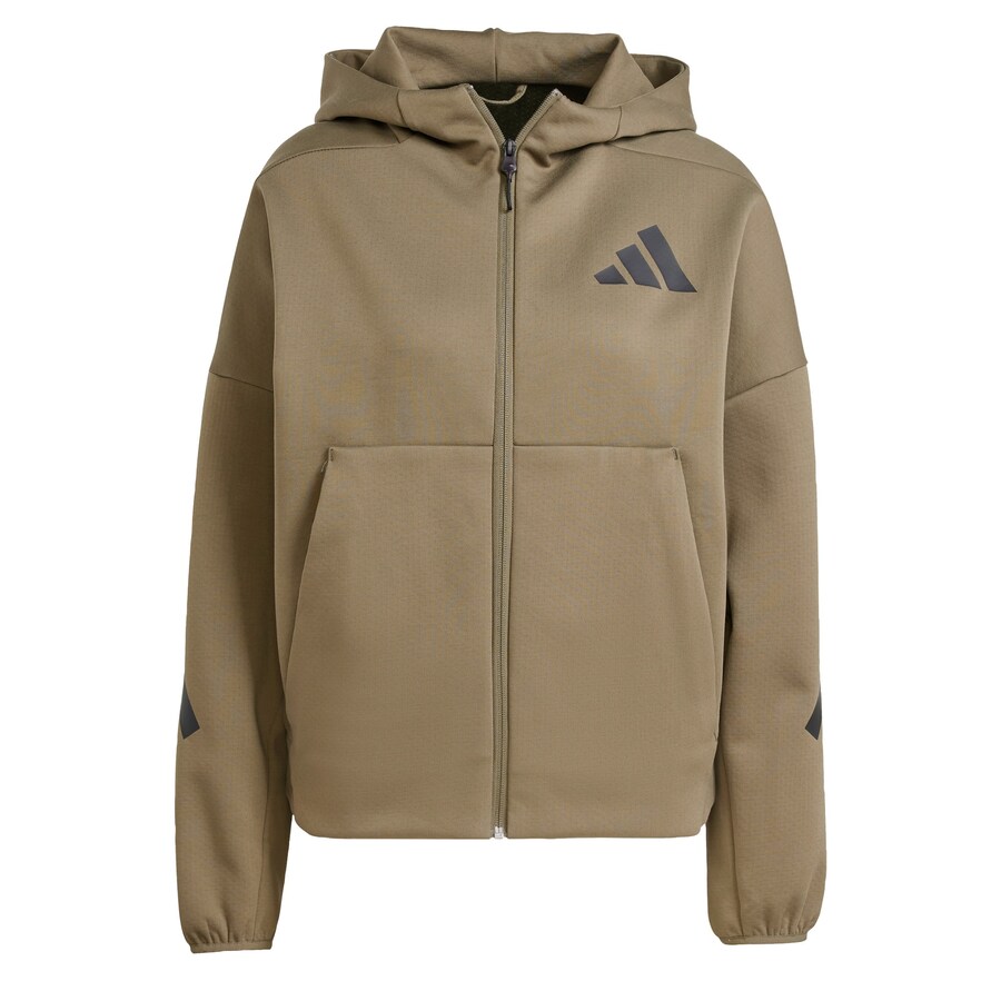 

Спортивная толстовка с капюшоном на молнии ADIDAS SPORTSWEAR Z.N.E, оливковый