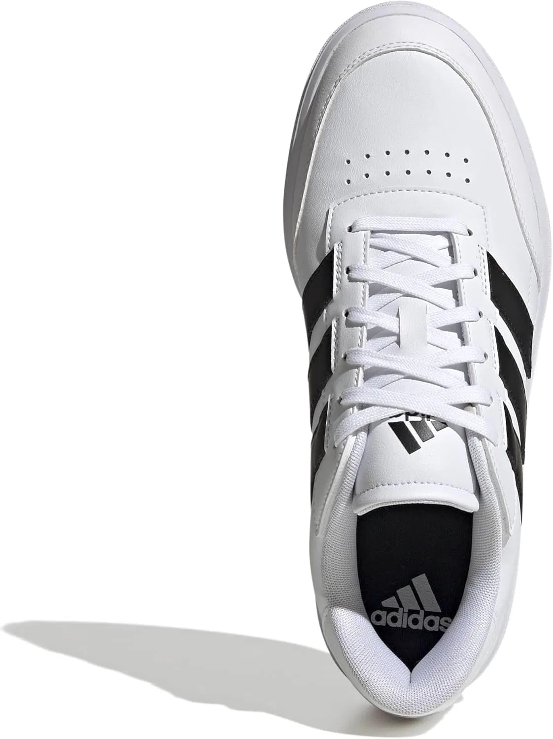 Кроссовки теннисные Adidas, цвет White/Black/White — фото 2