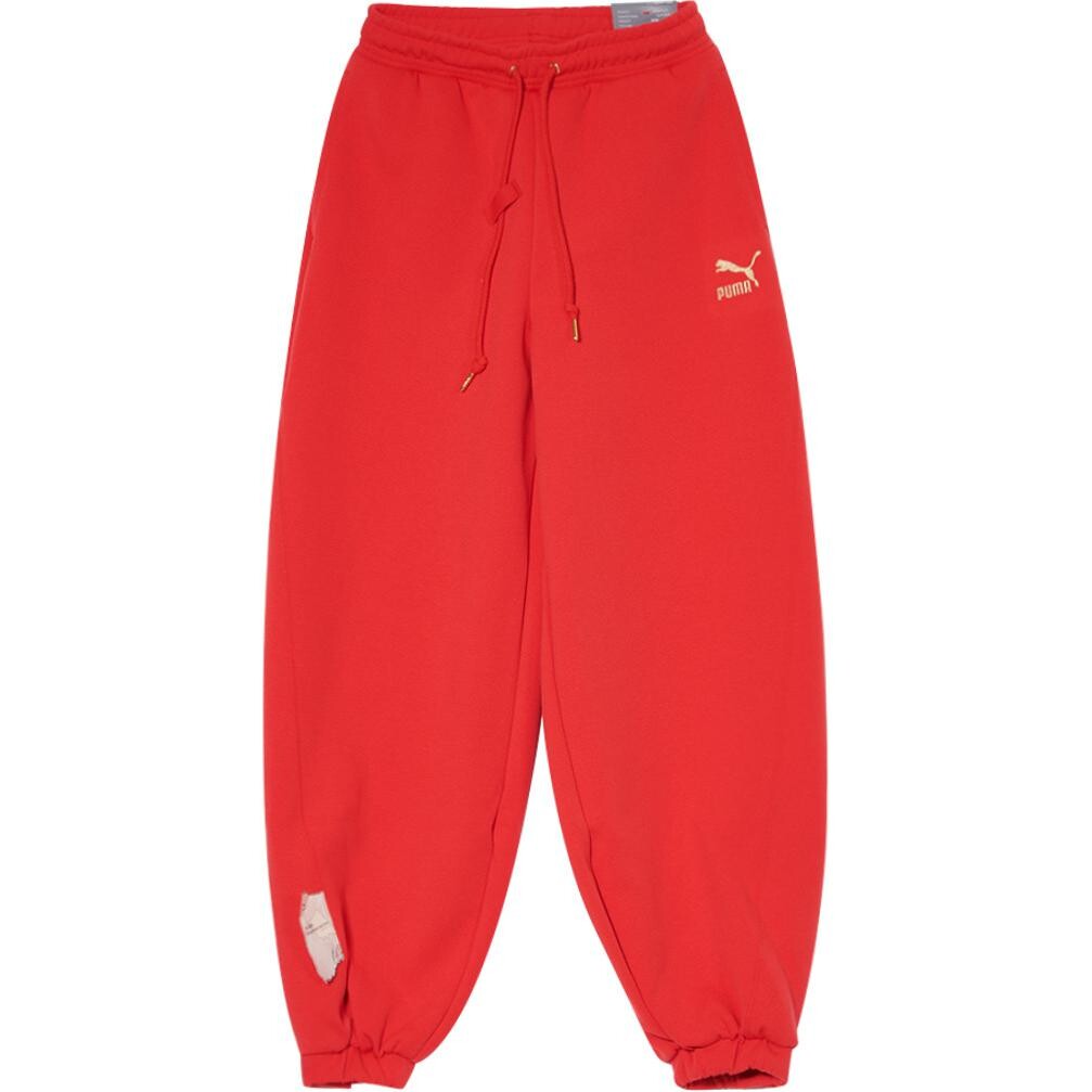 

Трикотажные спортивные штаны женские красные Puma
