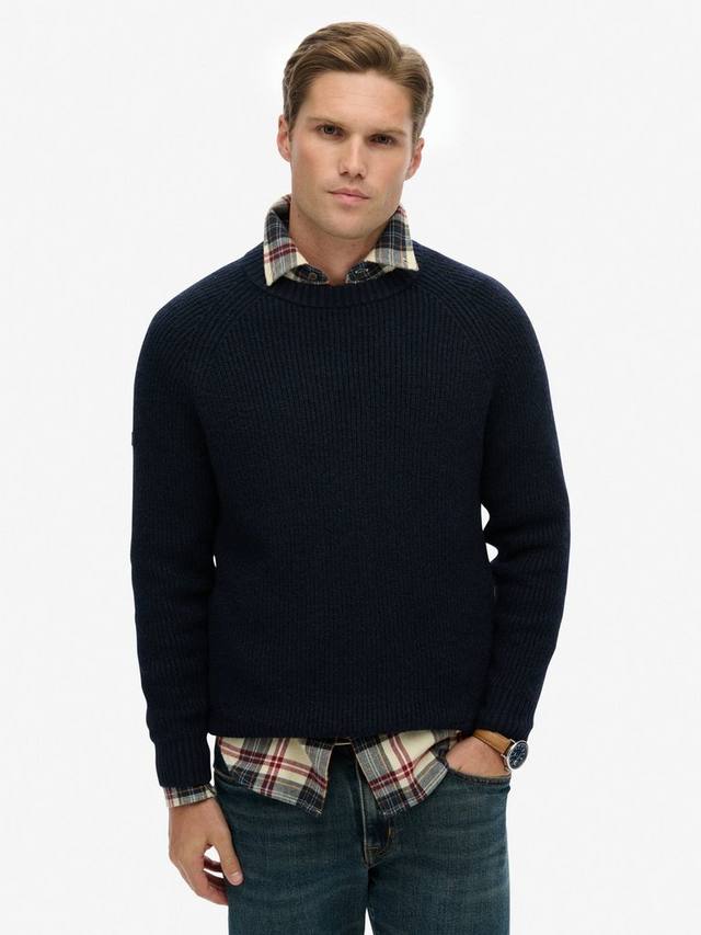 

Объемный джемпер с регланными рукавами Superdry, Eclipse Navy