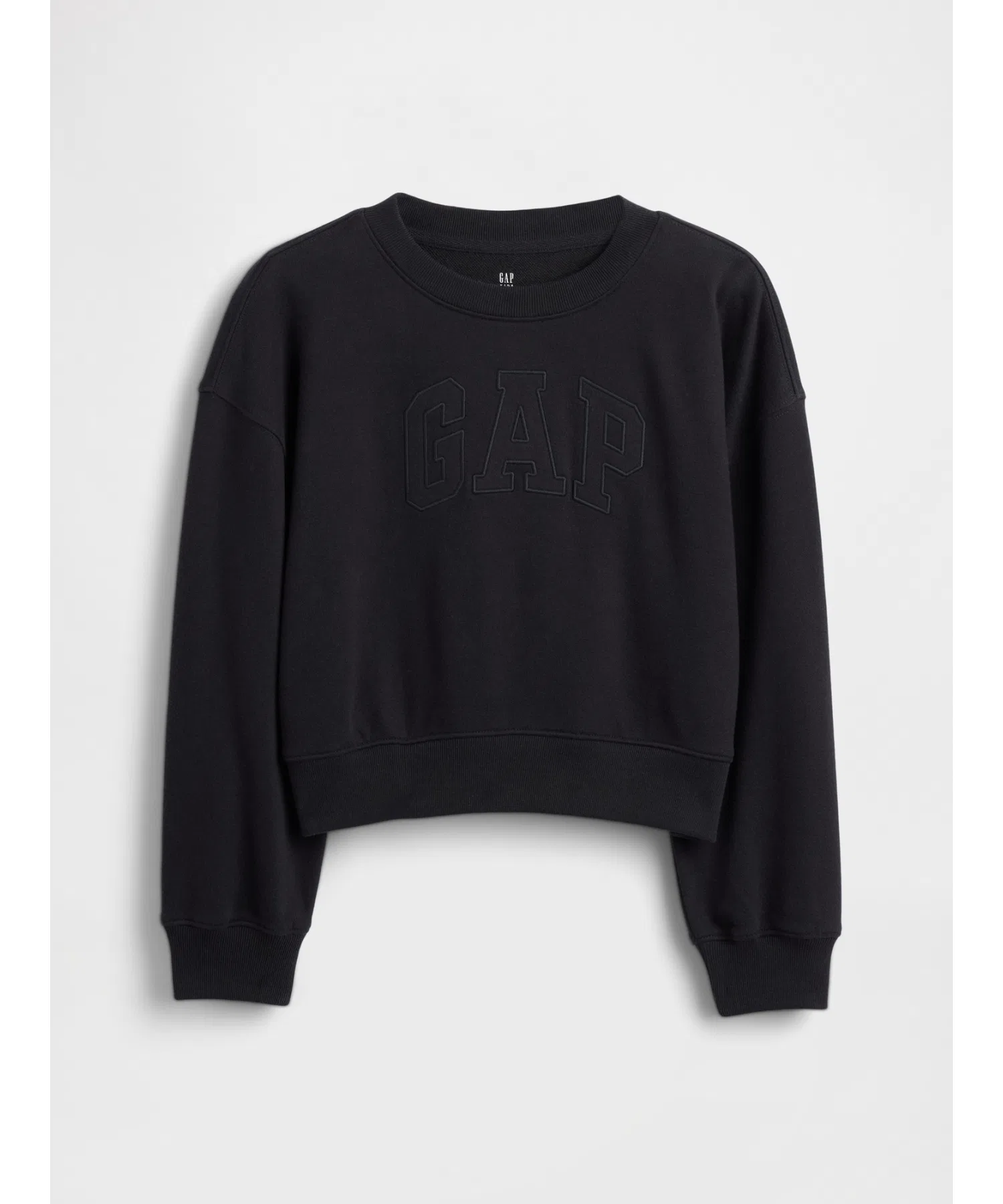 Укороченная винтажная толстовка GAP с логотипом из мягкой французской махровой ткани (детская) — фото 2