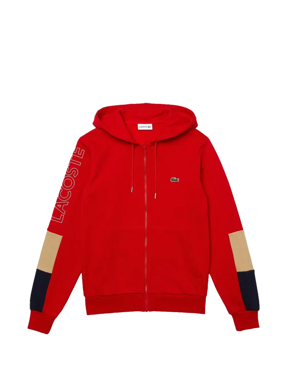 Толстовка на молнии Lacoste, красный