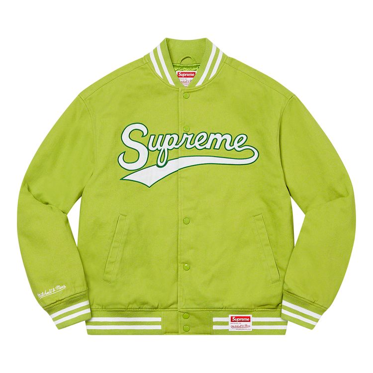 

Куртка Supreme x Mitchell & Ness Doughboy Twill Varsity Jacket 'Green', зеленый