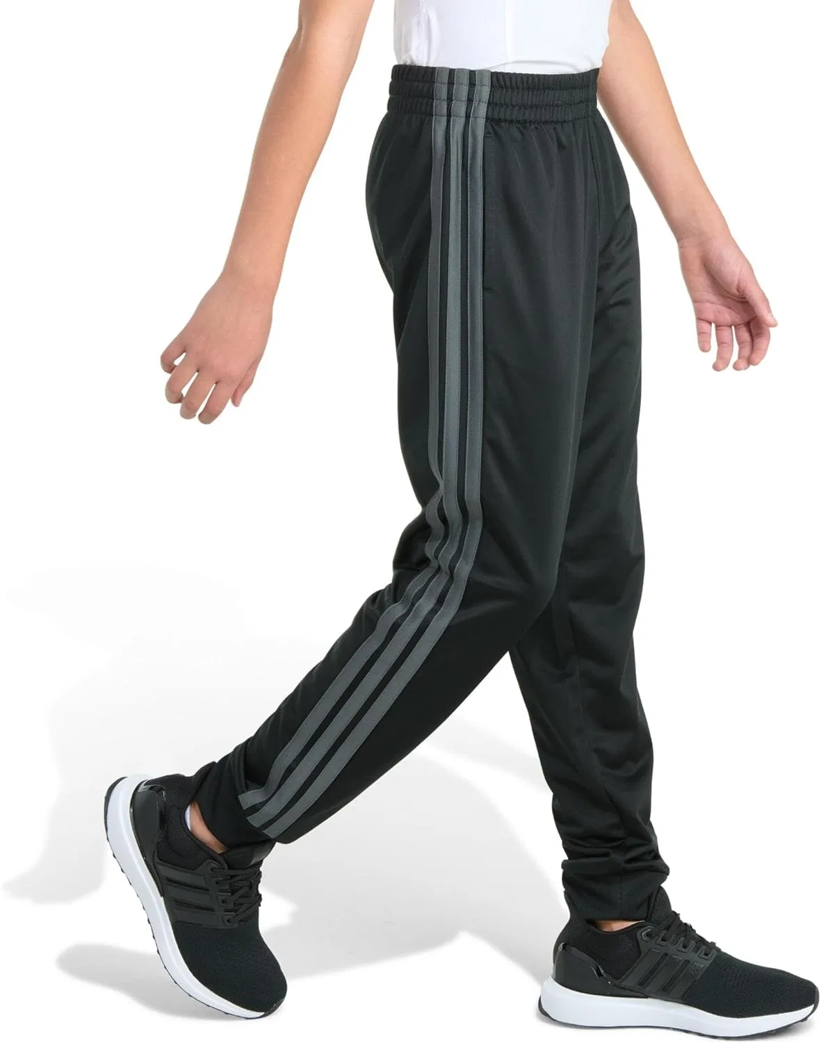 Детские спортивные брюки Adidas Tricot 3-Stripe Jogger, Black With Grey — фото 2