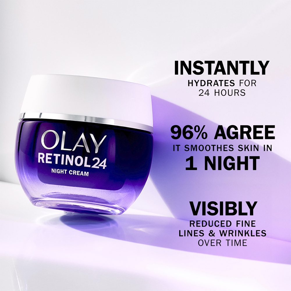 Крем для лица SPF OLAY Retinol 24 ночной увлажняющий и восстанавливающий ночной с витамином Е — фото 2