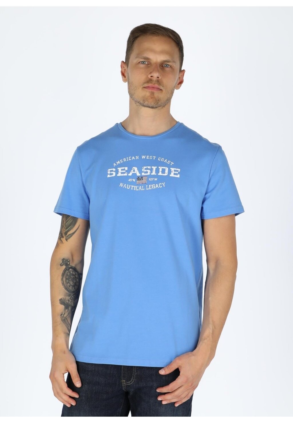 

Футболка с принтом NAUTICAL TEE Seaside, цвет pacific blue